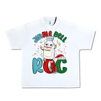 White jingle bell roc Urban Heavy Tee - MaliasSmallBusiness