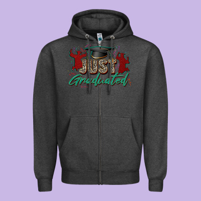 Just Graduated Zipper Hoodie Designed By Zillion Design Studio