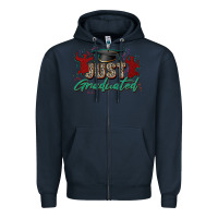 Navy just graduated Zipper Hoodie - Zillion Design Studio