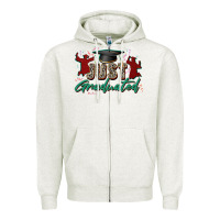 Oatmeal Heather just graduated Zipper Hoodie - Zillion Design Studio