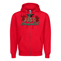 Red just graduated Zipper Hoodie - Zillion Design Studio