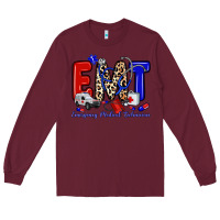 Burgundy emt emergency medical technician Long Sleeve Tee - Zillion Design Studio
