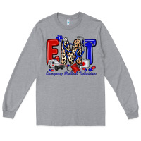Heather Grey emt emergency medical technician Long Sleeve Tee - Zillion Design Studio