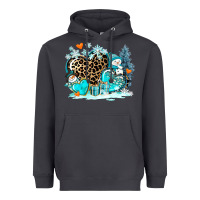 Smoke winter hearts with snowmans Heavyweight Hoodie - AdoDesignShop
