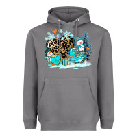 Storm winter hearts with snowmans Heavyweight Hoodie - AdoDesignShop