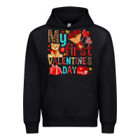 Black my first valentines day Urban Hoodie - NancyCooperArtShop
