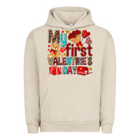 Pigment French Oak my first valentines day Urban Hoodie - NancyCooperArtShop