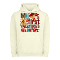 Pigment Pistachio my first valentines day Urban Hoodie - NancyCooperArtShop