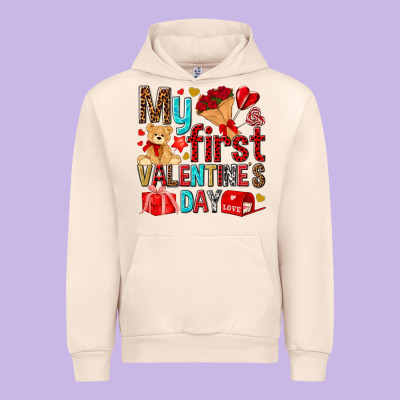 My First Valentines Day Urban Hoodie Designed By Nancycooperartshop