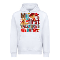 White my first valentines day Urban Hoodie - NancyCooperArtShop
