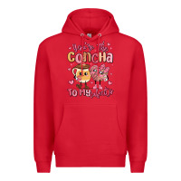 Red youre the concha to my cafecito mexican pan dulce Premium Hoodie - MaliasSmallBusiness