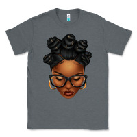 Charcoal Heather afro woman with bantu knots Classic Tee - texasbilliewilder