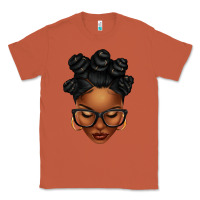 Copper afro woman with bantu knots Classic Tee - texasbilliewilder