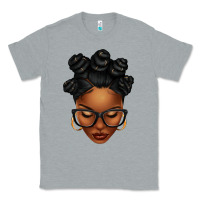 Heather Grey afro woman with bantu knots Classic Tee - texasbilliewilder