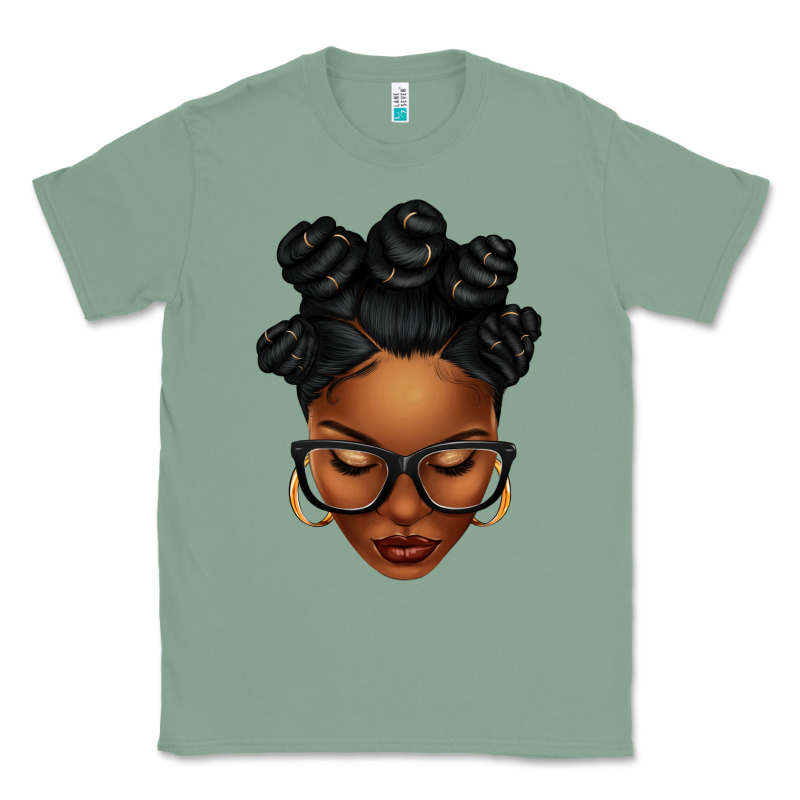 Afro Woman With Bantu Knots Classic Tee by texasbilliewilder | Teevron