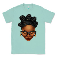 Seafoam afro woman with bantu knots Classic Tee - texasbilliewilder