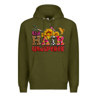 Army Green hair whisperer Premium Hoodie - AdoDesignShop