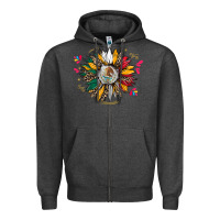 Mexican Sunflower Zipper Hoodie | Teevron