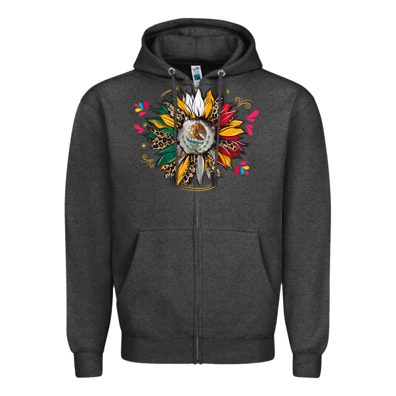 Mexican Sunflower Zipper Hoodie by CTS Tumbler Store | Teevron