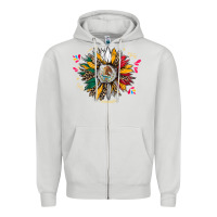 Dove Grey mexican sunflower Zipper Hoodie - CTS Tumbler Store