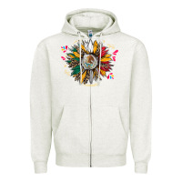 Oatmeal Heather mexican sunflower Zipper Hoodie - CTS Tumbler Store