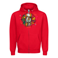 Red mexican sunflower Zipper Hoodie - CTS Tumbler Store