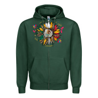 Sports Green mexican sunflower Zipper Hoodie - CTS Tumbler Store