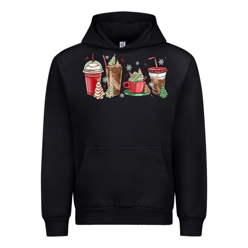Christmas Tree Cake And Coffee Cups Urban Hoodie by MaliasSmallBusiness | Teevron