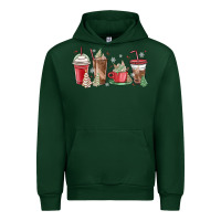 Forest Green christmas tree cake and coffee cups Urban Hoodie - MaliasSmallBusiness