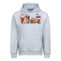 Heather Grey christmas tree cake and coffee cups Urban Hoodie - MaliasSmallBusiness