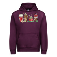 Mauve Wine christmas tree cake and coffee cups Urban Hoodie - MaliasSmallBusiness