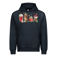 Navy christmas tree cake and coffee cups Urban Hoodie - MaliasSmallBusiness