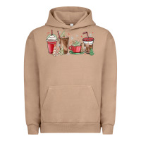 Pigment Burro christmas tree cake and coffee cups Urban Hoodie - MaliasSmallBusiness