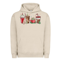 Pigment French Oak christmas tree cake and coffee cups Urban Hoodie - MaliasSmallBusiness
