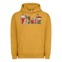 Pigment Peanut Butter christmas tree cake and coffee cups Urban Hoodie - MaliasSmallBusiness