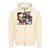 Sandshell livin' that baseball mom life Zipper Hoodie - Zillion Design Studio