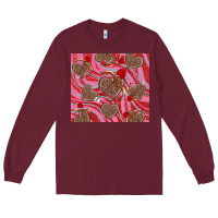 Burgundy valentine's day hearts bow and arrow Long Sleeve Tee - RanaPortraitStore