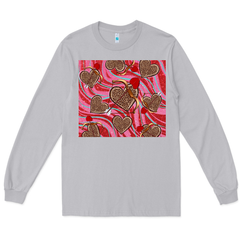 Valentine's Day Hearts Bow And Arrow Long Sleeve Tee by RanaPortraitStore | Teevron
