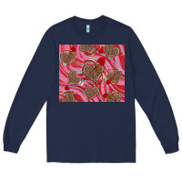 Navy valentine's day hearts bow and arrow Long Sleeve Tee - RanaPortraitStore