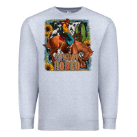 Heather Grey cowboy rodeo Premium Sweatshirt - JahusDesignShop