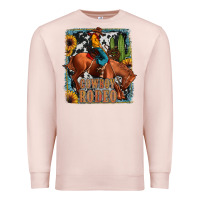 Pale Pink cowboy rodeo Premium Sweatshirt - JahusDesignShop