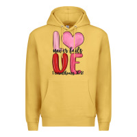 Antique Gold love never fails valentine s day Premium Hoodie - MaliasSmallBusiness