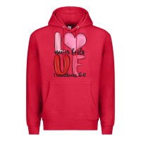 Cardinal love never fails valentine s day Premium Hoodie - MaliasSmallBusiness
