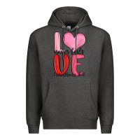 Charcoal Heather love never fails valentine s day Premium Hoodie - MaliasSmallBusiness