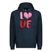 Navy love never fails valentine s day Premium Hoodie - MaliasSmallBusiness