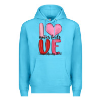 Ocean Blue love never fails valentine s day Premium Hoodie - MaliasSmallBusiness