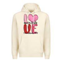 Sandshell love never fails valentine s day Premium Hoodie - MaliasSmallBusiness