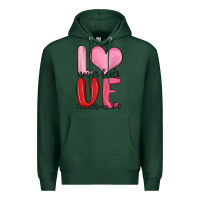 Sports Green love never fails valentine s day Premium Hoodie - MaliasSmallBusiness