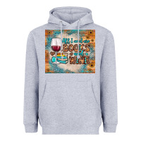 Heather Grey all i need are books and wine Heavyweight Hoodie - JahusDesignShop