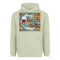 Matcha all i need are books and wine Heavyweight Hoodie - JahusDesignShop